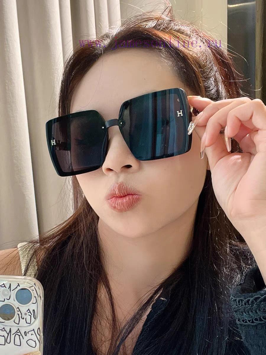 Hermes 2024 new women's high-definition sunglasses with high qualitySlicing frame, imported eohhrj1d - Image 3
