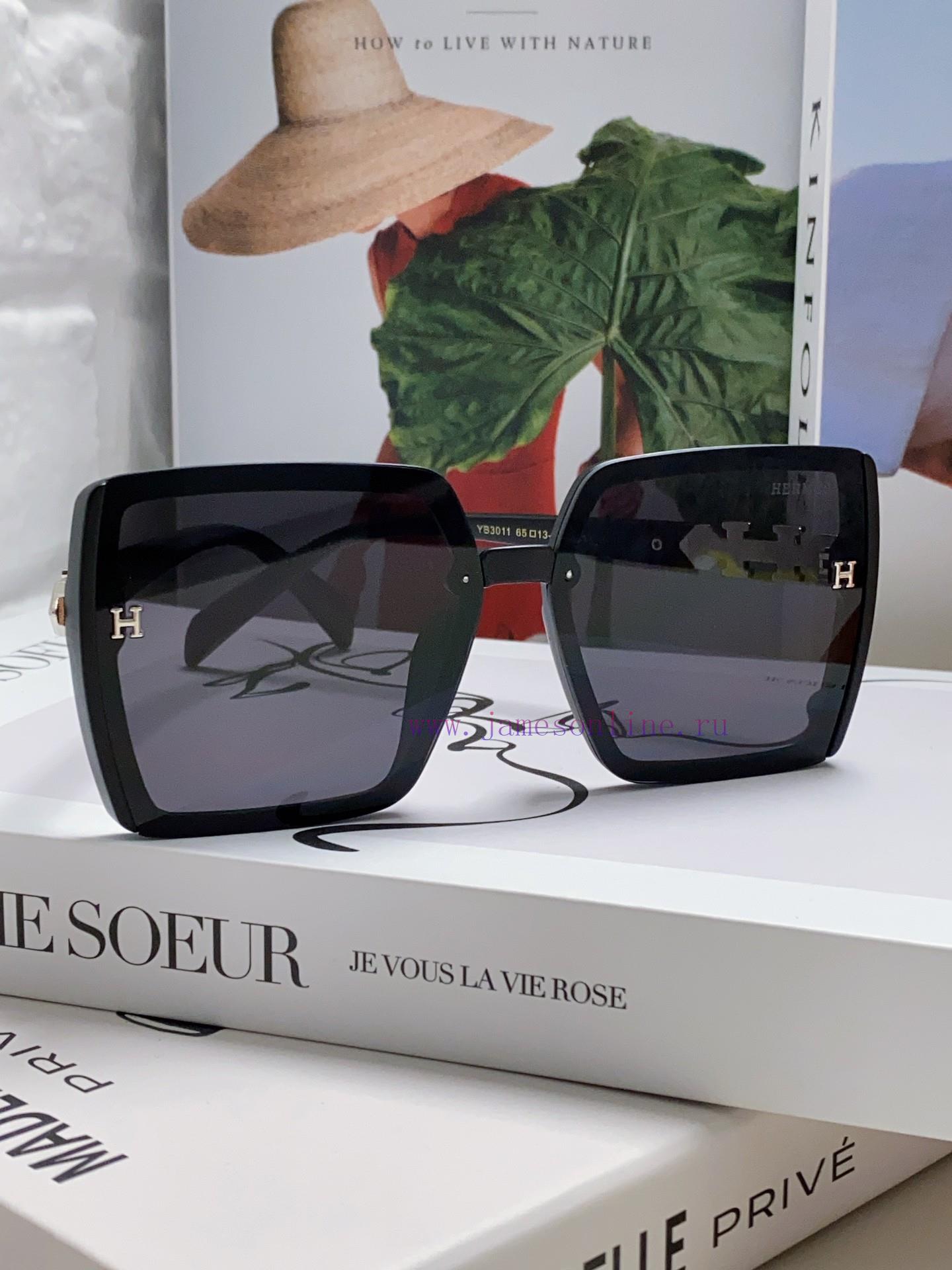 Hermes 2024 new women's high-definition sunglasses with high qualitySlicing frame, imported eohhrj1d - Image 5