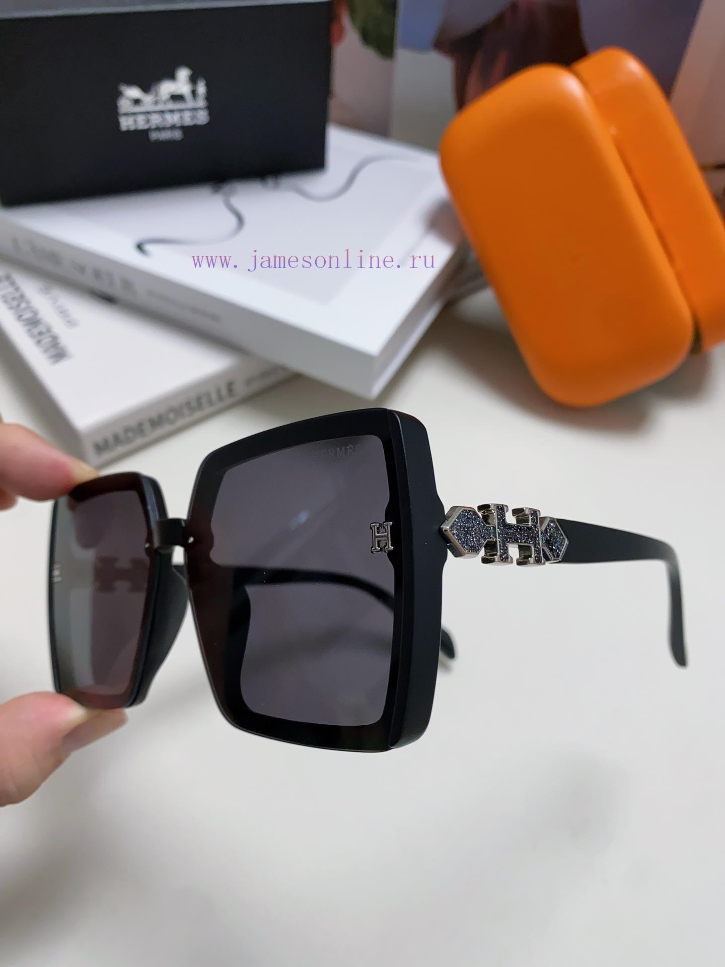 Hermes 2024 new women's high-definition sunglasses with high qualitySlicing frame, imported eohhrj1d - Image 9