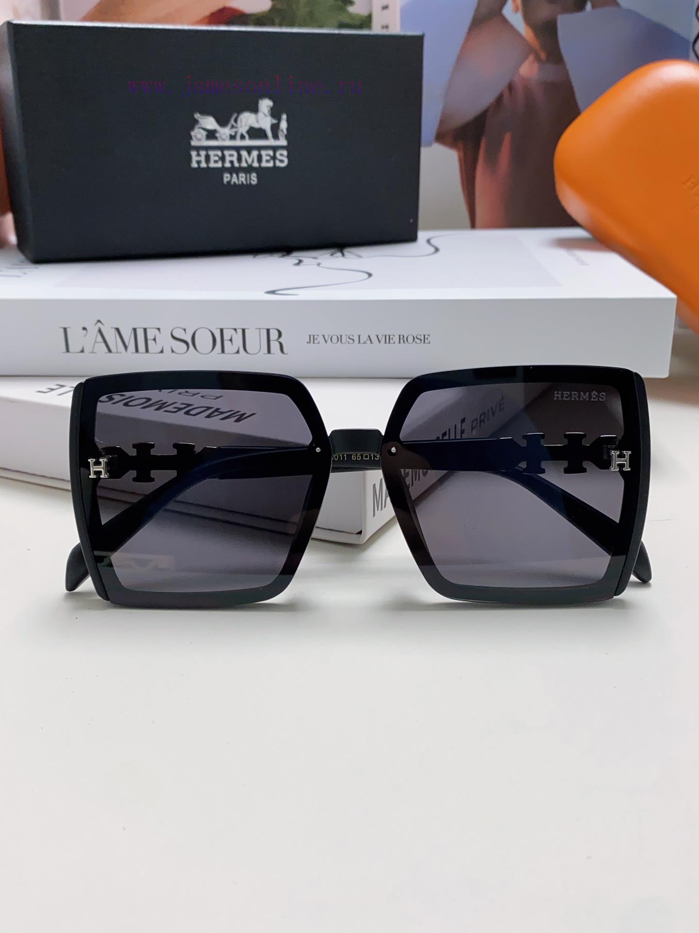 Hermes 2024 new women's high-definition sunglasses with high qualitySlicing frame, imported eohhrj1d - Image 10