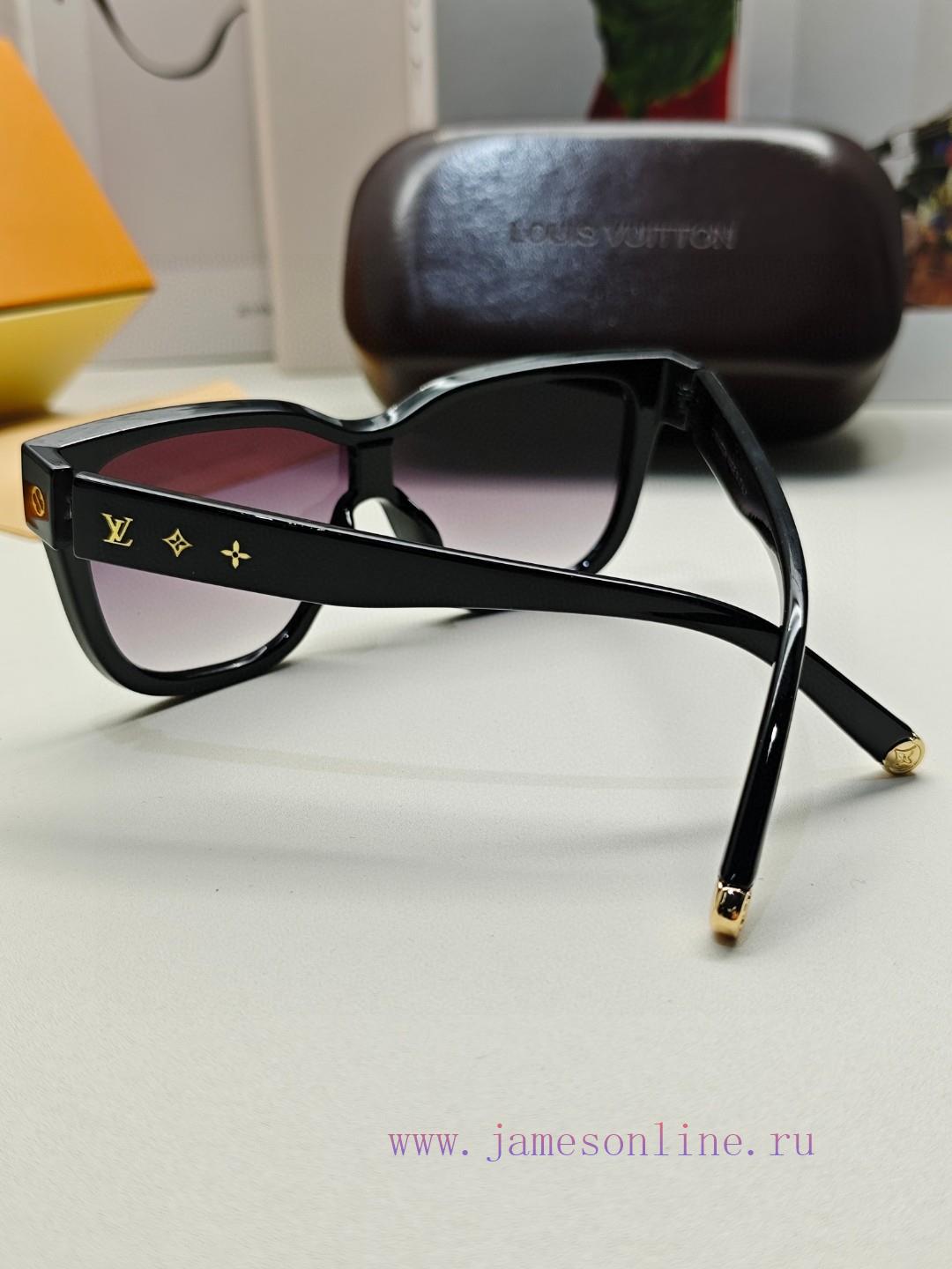 LV large frame sunglasses with classic box design, not picky about face shape, whether pairec5rny0mj - Image 4