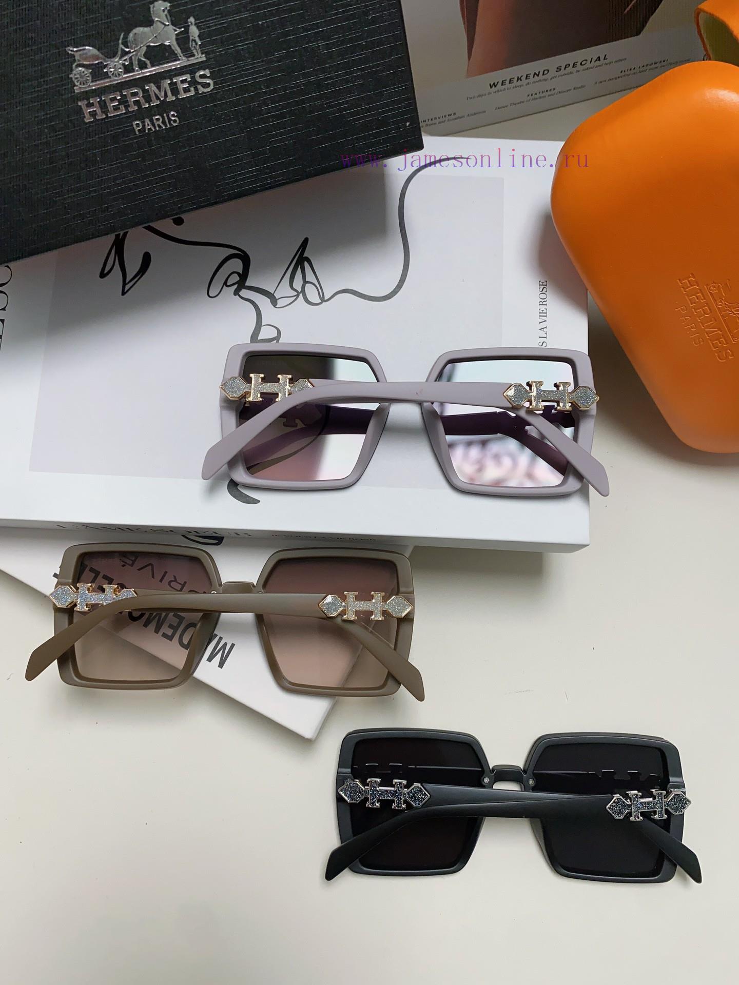 Hermes 2024 new women's high-definition sunglasses with high qualitySlicing frame, imported eohhrj1d - Image 12