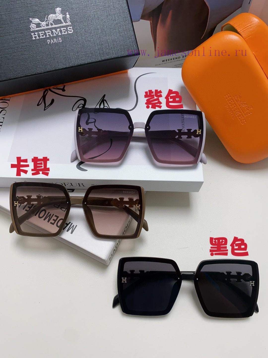 Hermes 2024 new women's high-definition sunglasses with high qualitySlicing frame, imported eohhrj1d - Image 13
