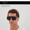 Gucci GUCCI2024 new fashionable printed ultra wide face mask anti UV sunglasses for women, p2bujb3mq