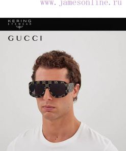 Gucci GUCCI2024 new fashionable printed ultra wide face mask anti UV sunglasses for women, p2bujb3mq