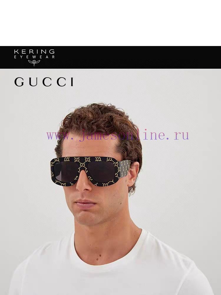 Gucci GUCCI2024 new fashionable printed ultra wide face mask anti UV sunglasses for women, p2bujb3mq - Image 2