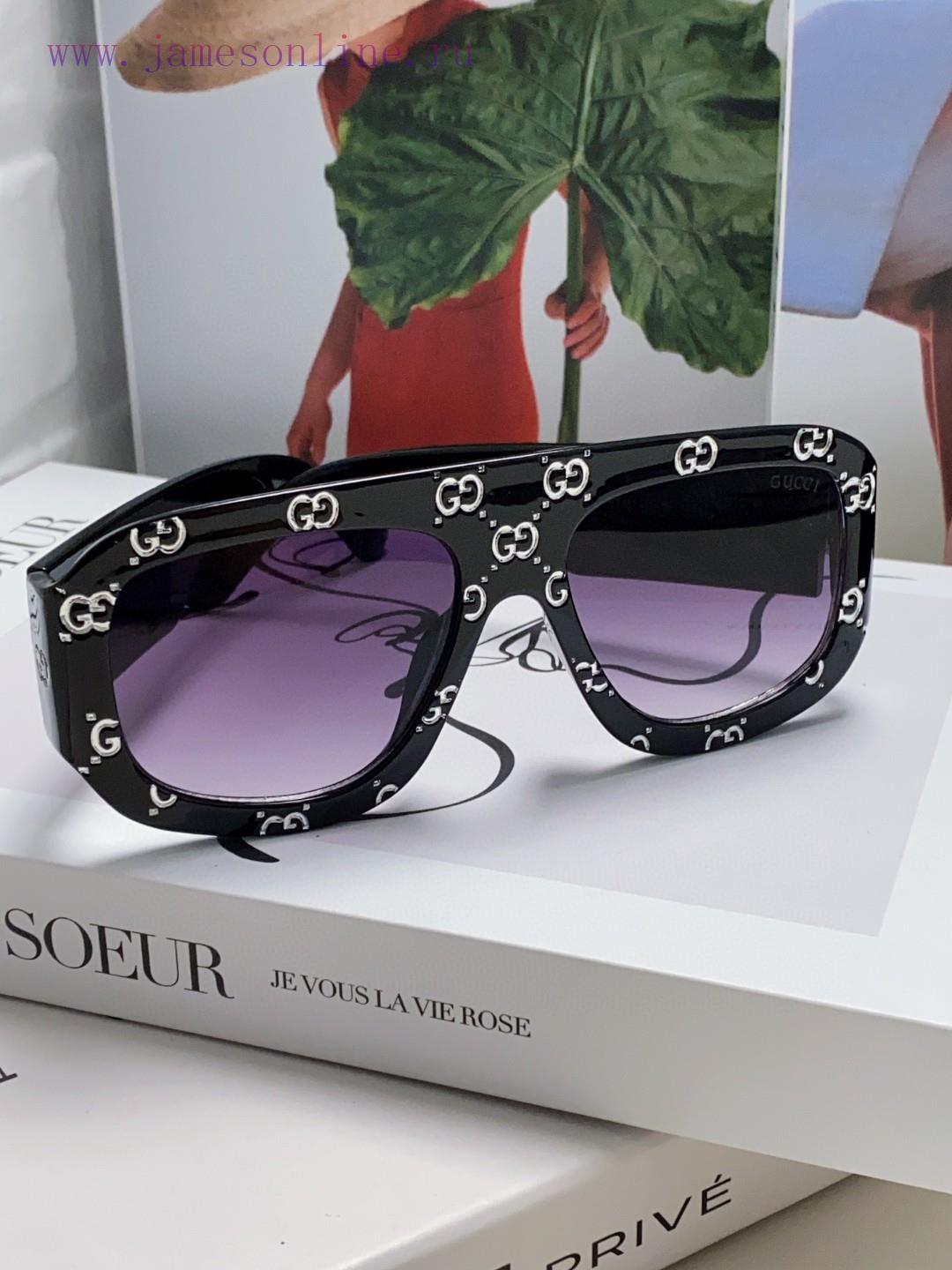 Gucci GUCCI2024 new fashionable printed ultra wide face mask anti UV sunglasses for women, p2bujb3mq - Image 4