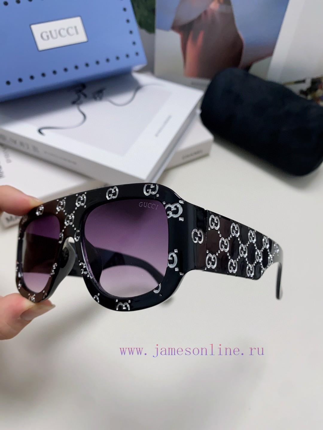 Gucci GUCCI2024 new fashionable printed ultra wide face mask anti UV sunglasses for women, p2bujb3mq - Image 8