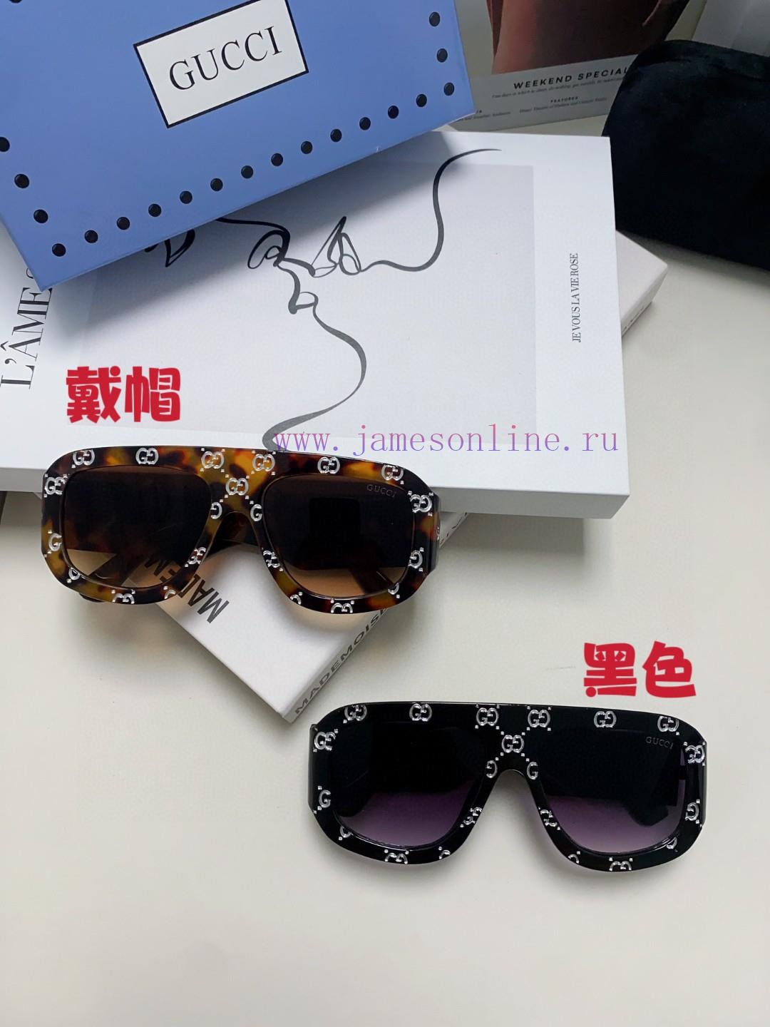 Gucci GUCCI2024 new fashionable printed ultra wide face mask anti UV sunglasses for women, p2bujb3mq - Image 12