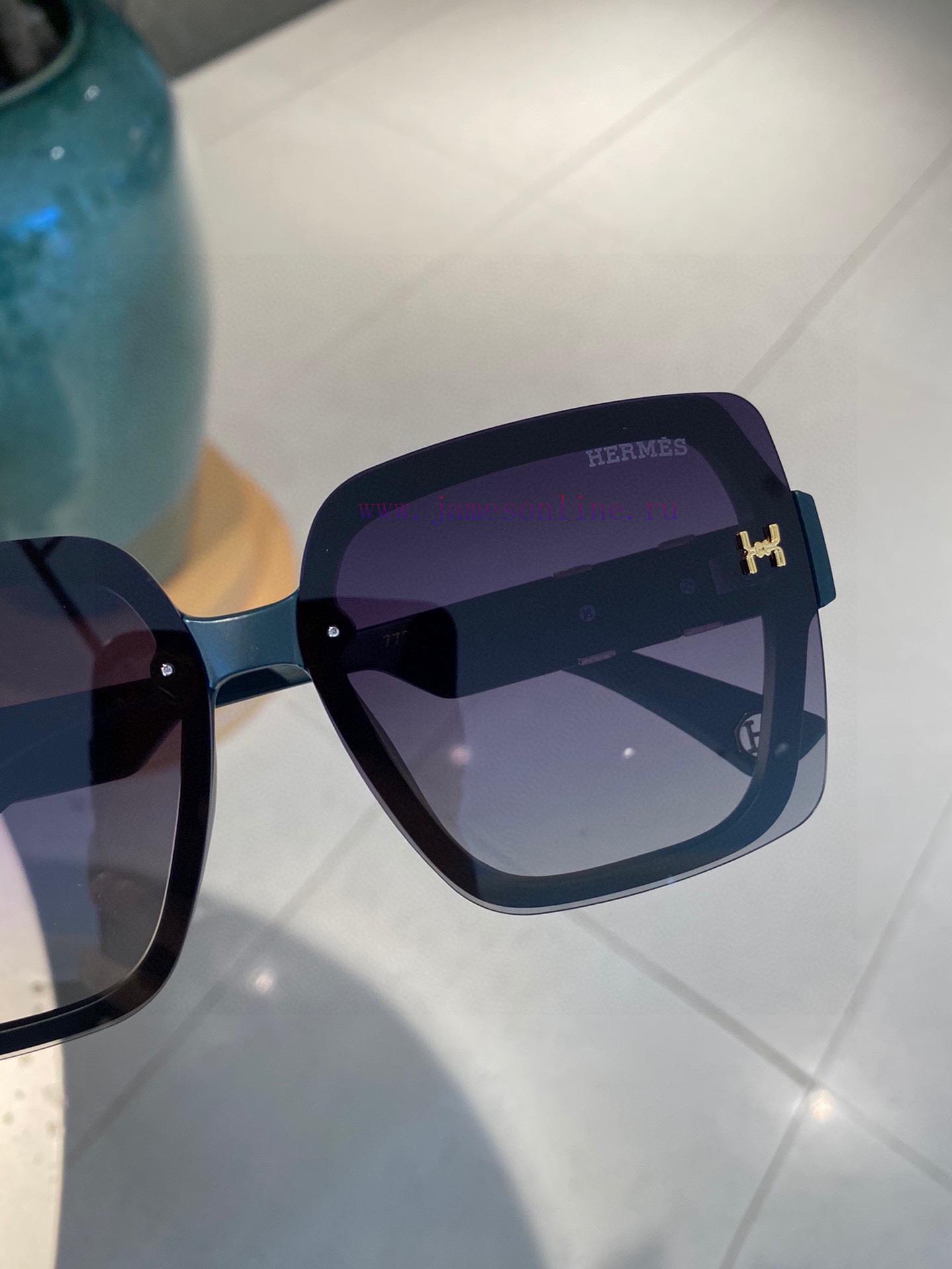 Hermes polarized metal women's sunglasses 🥳 Material: Polaroid high-definition polarized lenb7w6y4dy - Image 6