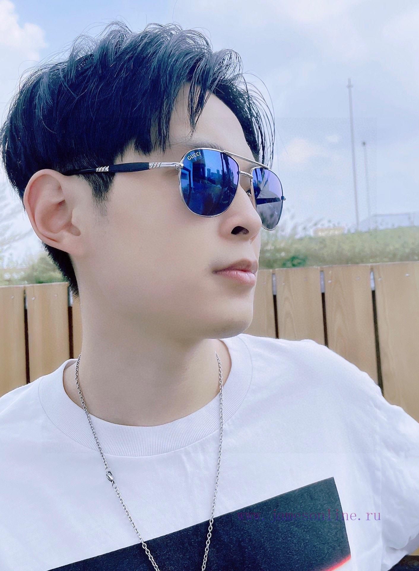 GucciGucci Original Men's and Women's Polarized Sunglasses with Metal Alloy Frame and Metal j5ot77fs - Image 3