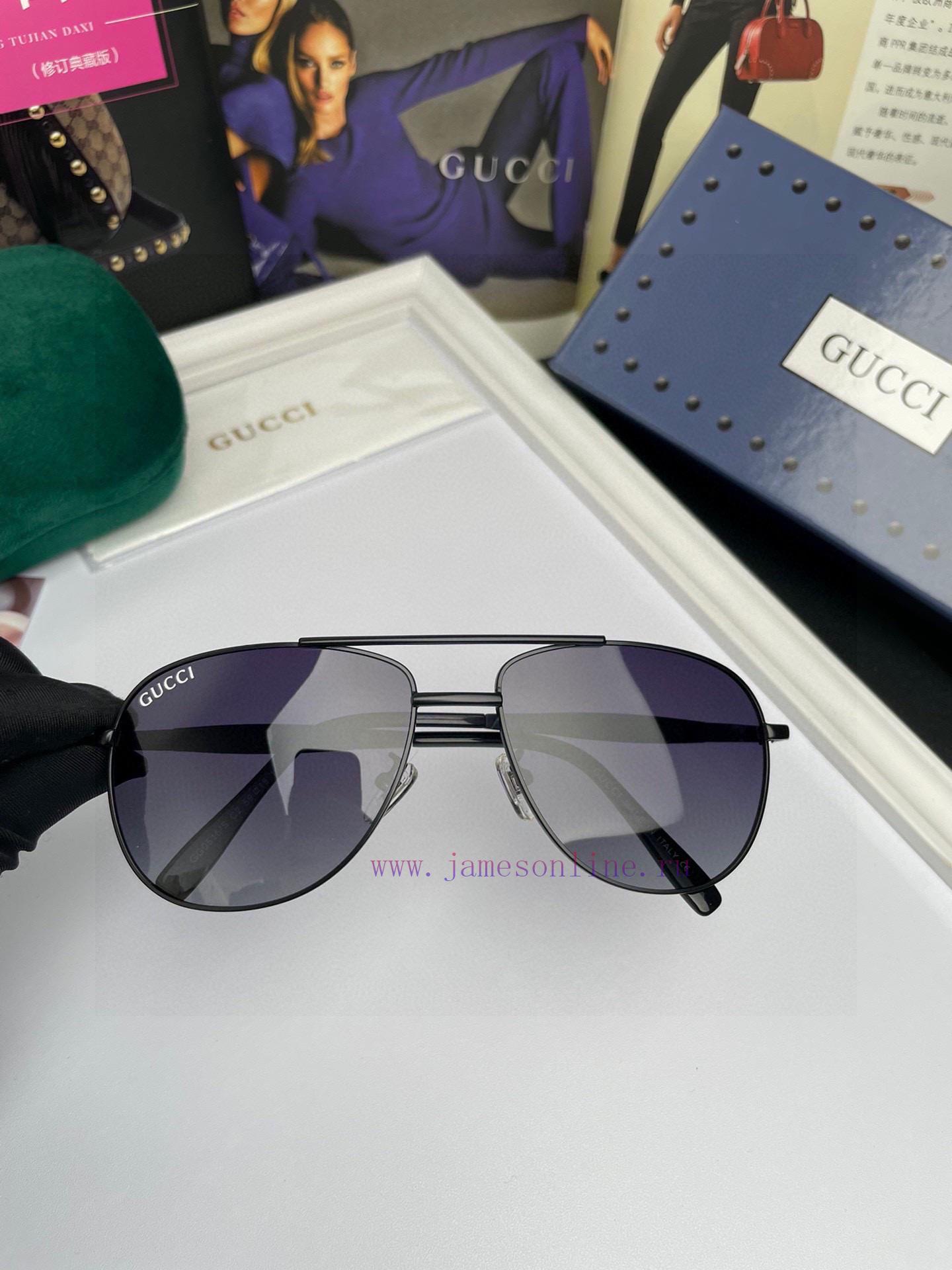 GucciGucci Original Men's and Women's Polarized Sunglasses with Metal Alloy Frame and Metal j5ot77fs - Image 4