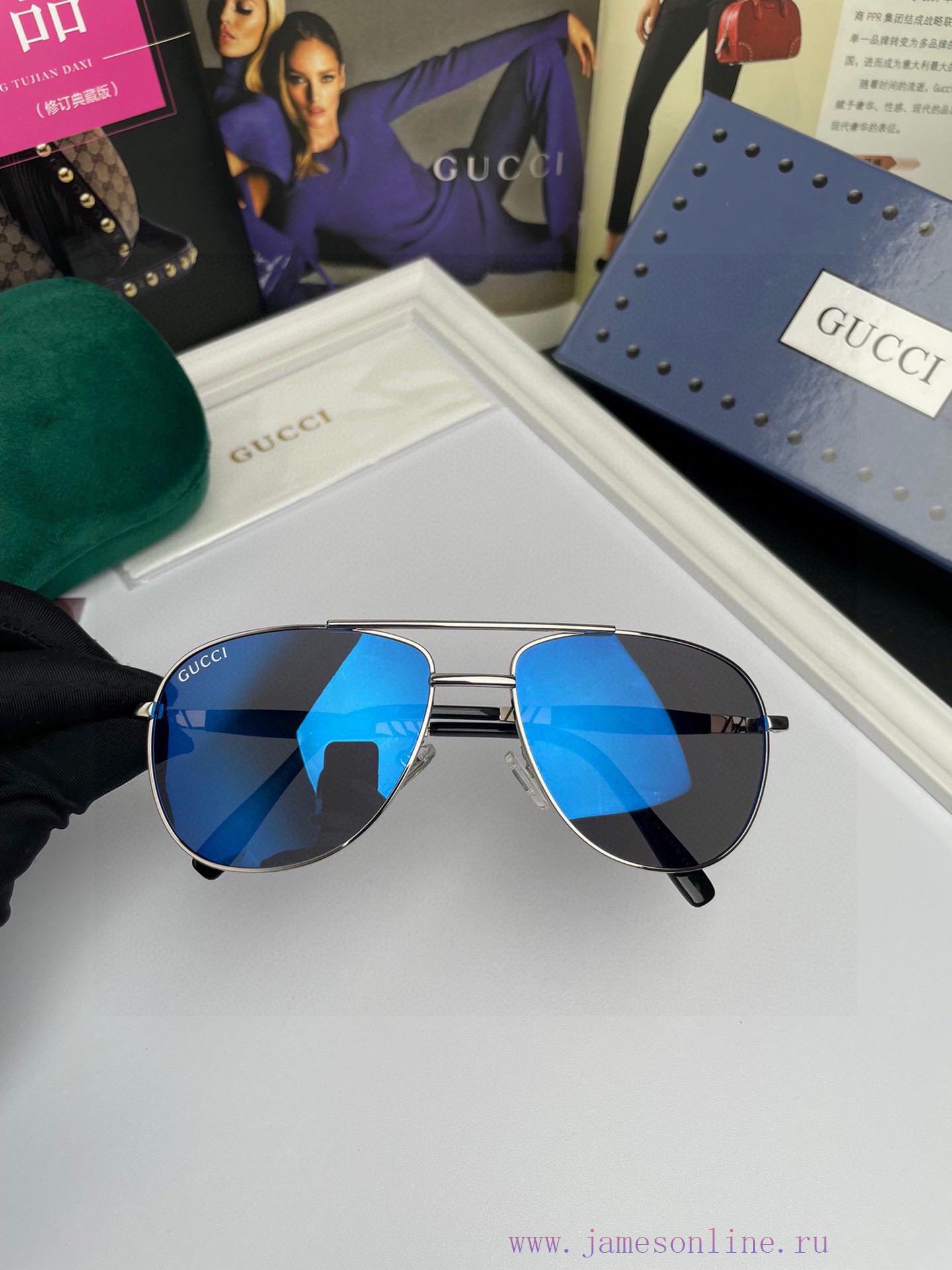 GucciGucci Original Men's and Women's Polarized Sunglasses with Metal Alloy Frame and Metal j5ot77fs - Image 5