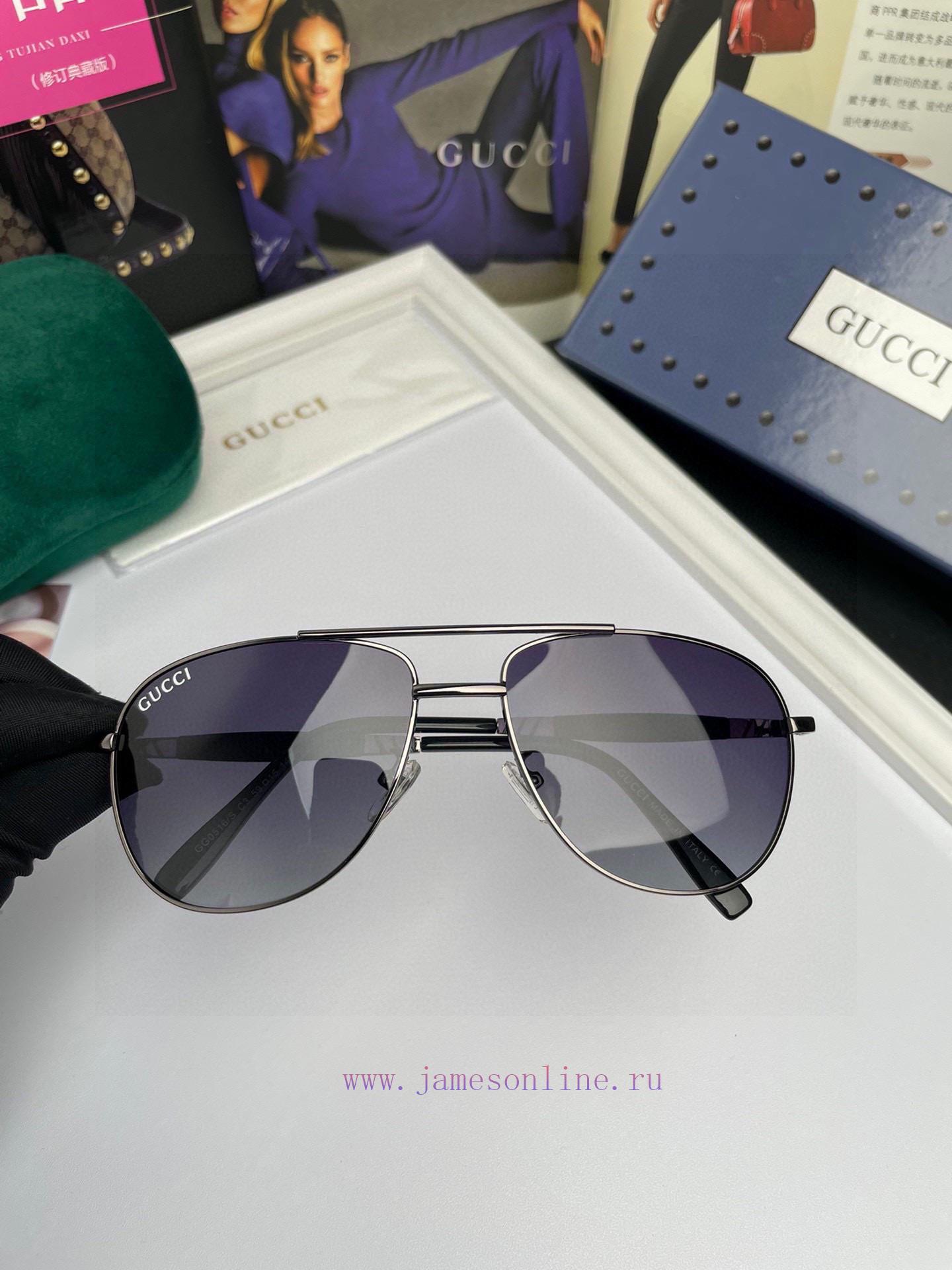 GucciGucci Original Men's and Women's Polarized Sunglasses with Metal Alloy Frame and Metal j5ot77fs - Image 6