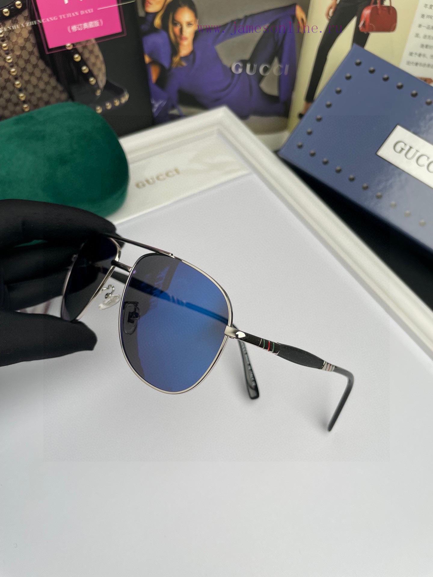 GucciGucci Original Men's and Women's Polarized Sunglasses with Metal Alloy Frame and Metal j5ot77fs - Image 9
