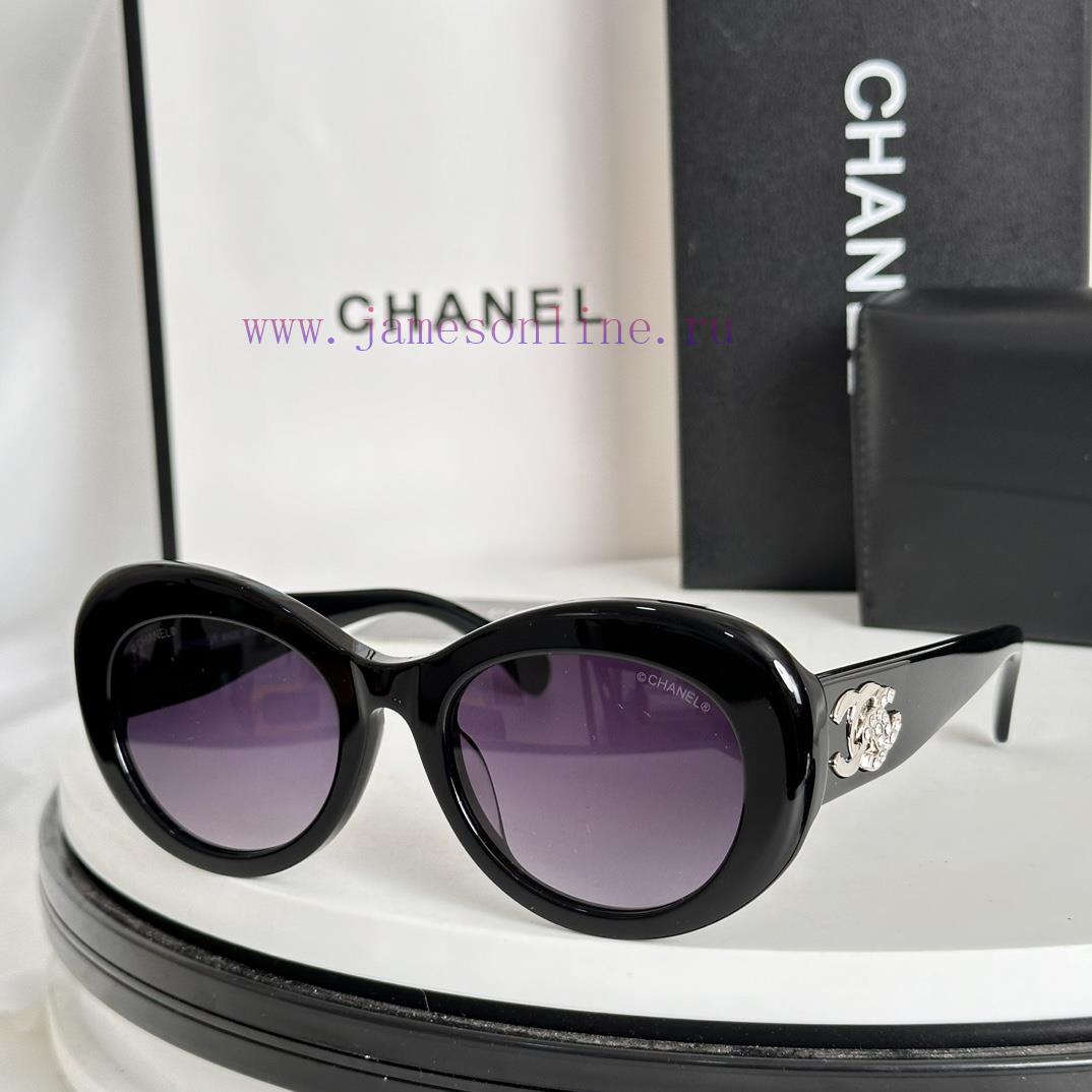 Black Silver ch5469Hot Grandma Black Super Face Retro Elegant Mirror Legs Diamond Logo Spark8qlzfsvx - Image 4