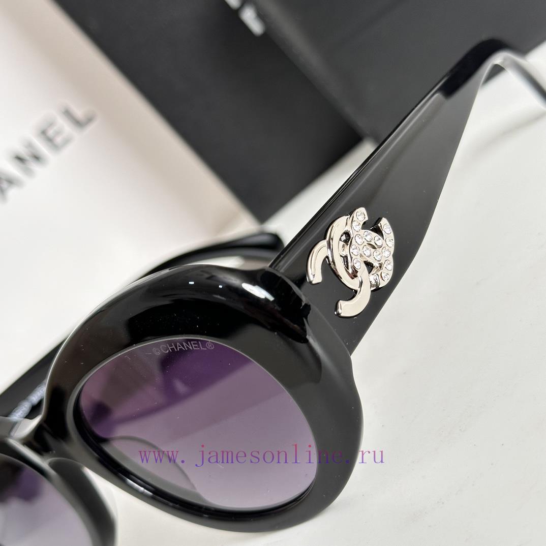 Black Silver ch5469Hot Grandma Black Super Face Retro Elegant Mirror Legs Diamond Logo Spark8qlzfsvx - Image 5