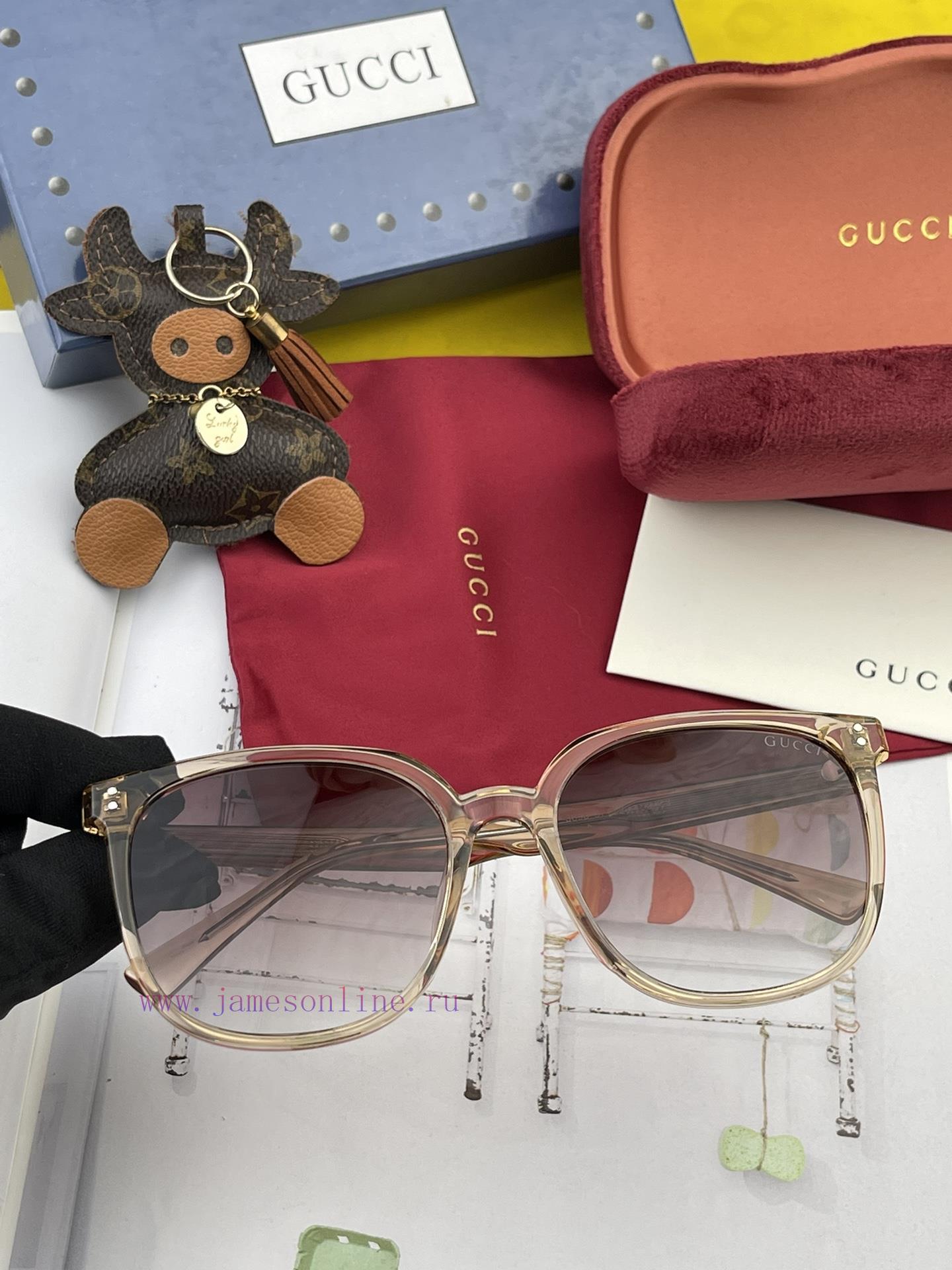 GUCCI GG Round Frame Sunglasses Perfect Quality Unique Design Suitable for Various Face Shapkjcuk8ie - Image 4