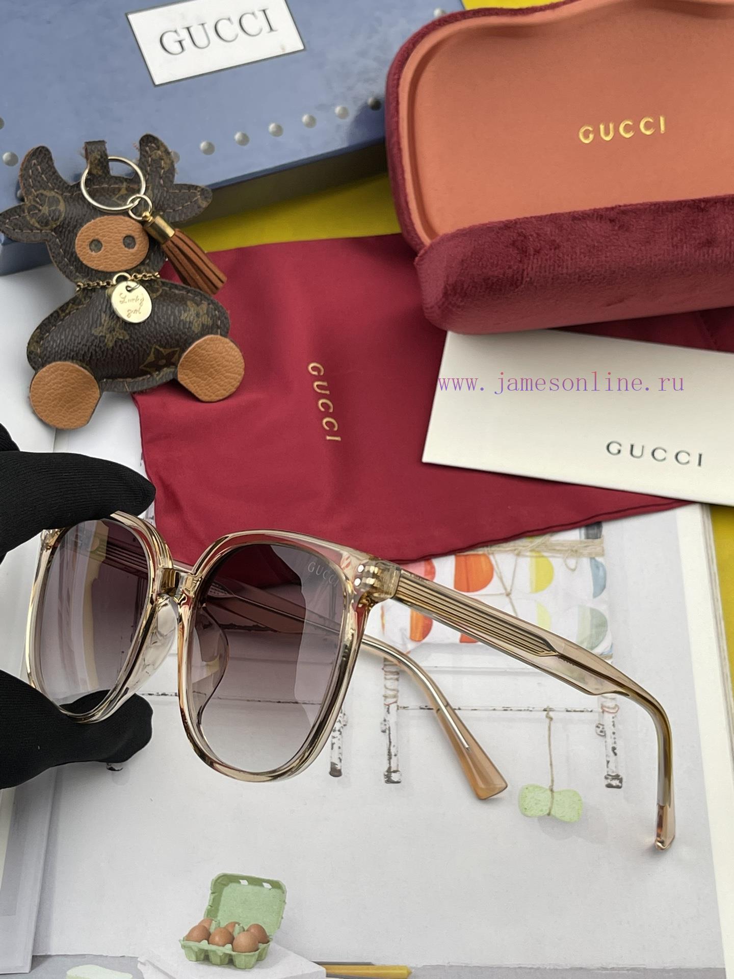 GUCCI GG Round Frame Sunglasses Perfect Quality Unique Design Suitable for Various Face Shapkjcuk8ie - Image 7