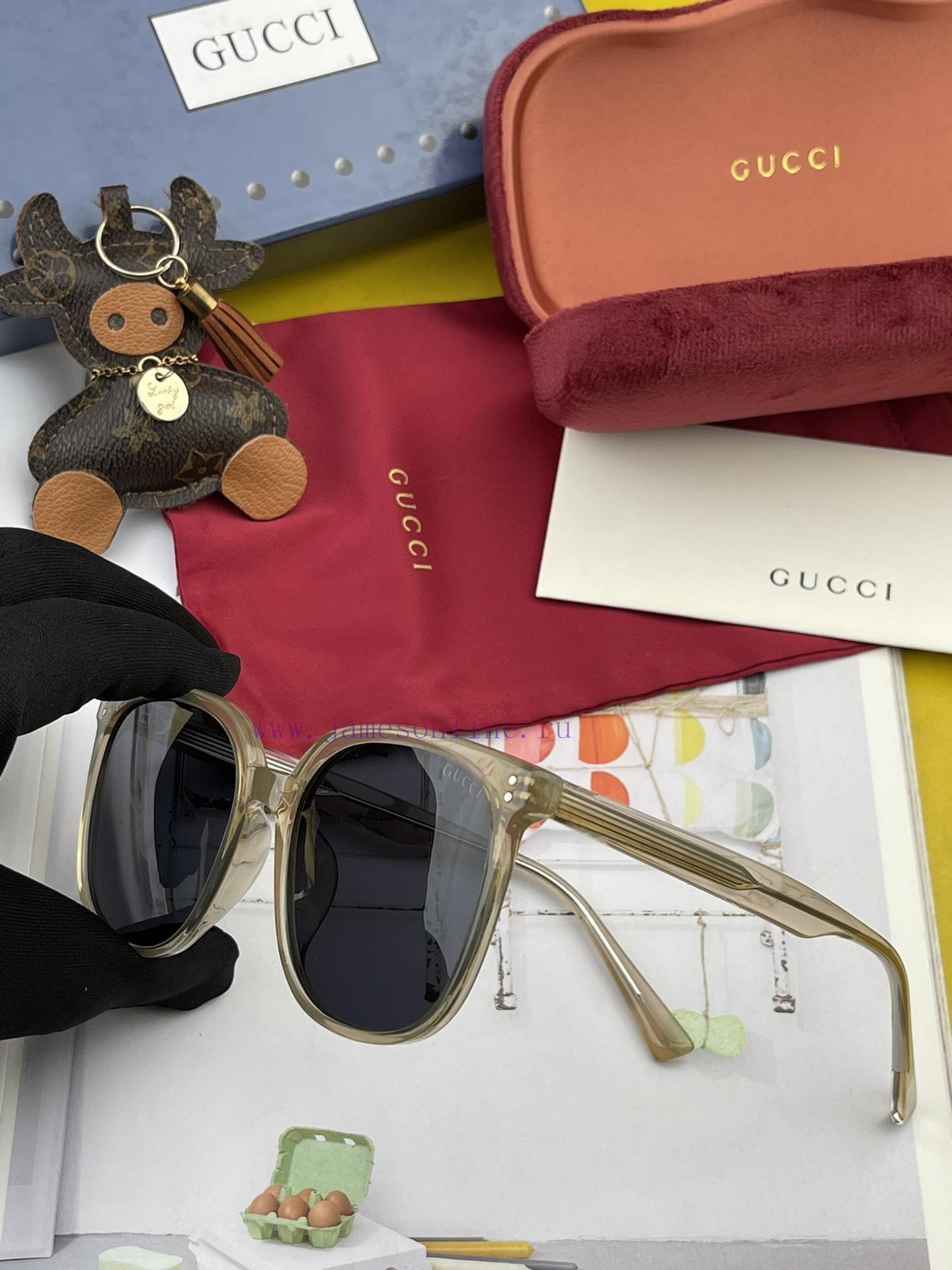 GUCCI GG Round Frame Sunglasses Perfect Quality Unique Design Suitable for Various Face Shapkjcuk8ie - Image 9