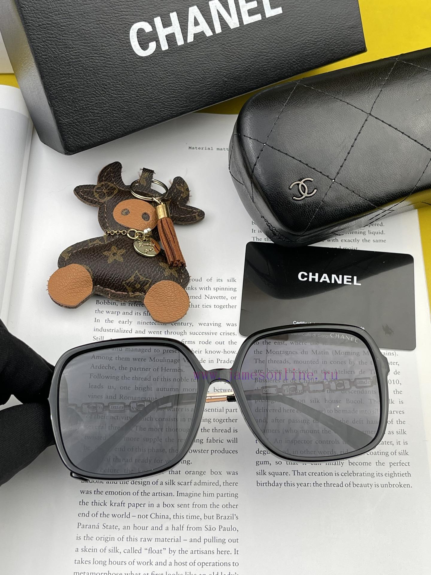 CHANEL 2024 New Trendy Popular Fashion Box Sunglasses Comfortable to Wear Internet Celebrity6yr35rqp - Image 4