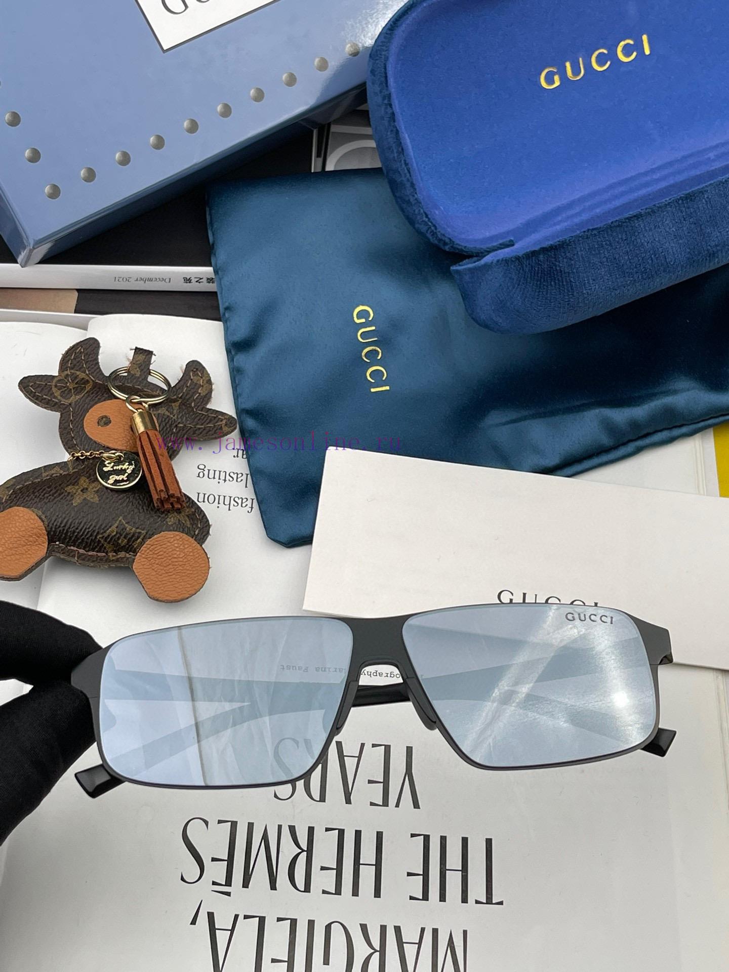 GUCCI Men's Colorful Pilot Polarized Sunglasses ️ Material HD Nylon Thickened Card Slot HD Pgt20o02i - Image 5
