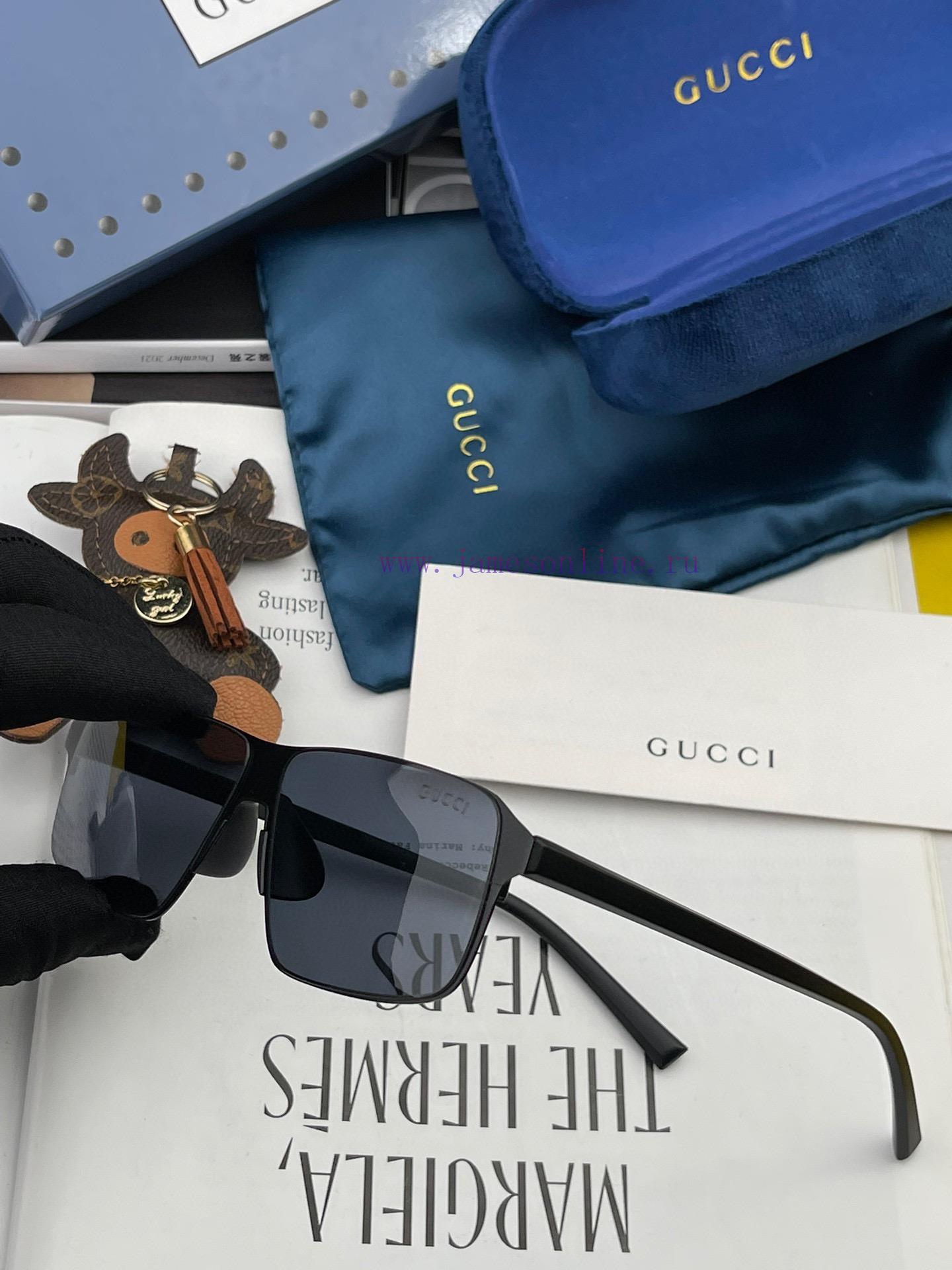GUCCI Men's Colorful Pilot Polarized Sunglasses ️ Material HD Nylon Thickened Card Slot HD Pgt20o02i - Image 6