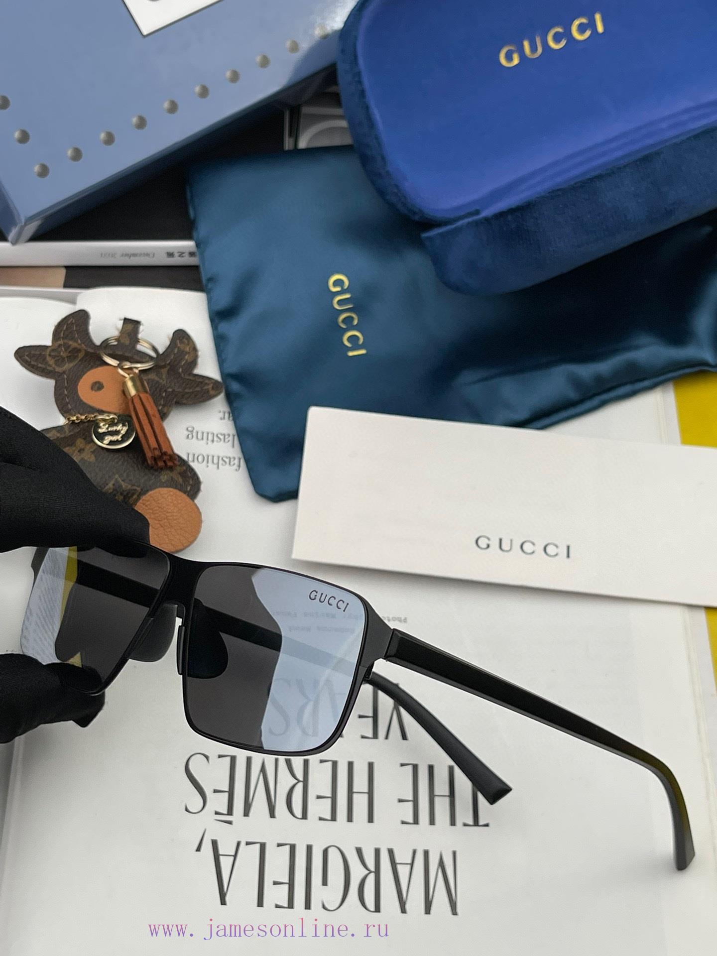 GUCCI Men's Colorful Pilot Polarized Sunglasses ️ Material HD Nylon Thickened Card Slot HD Pgt20o02i - Image 7