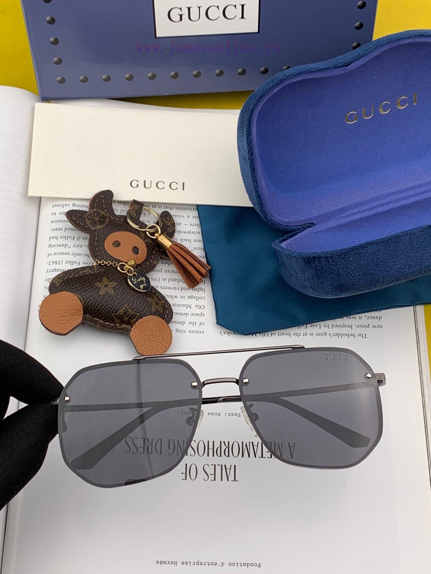 GUCCI official website synchronizes high-quality men's and women's sunglasses, imported Polawzhsoi97 - Image 3