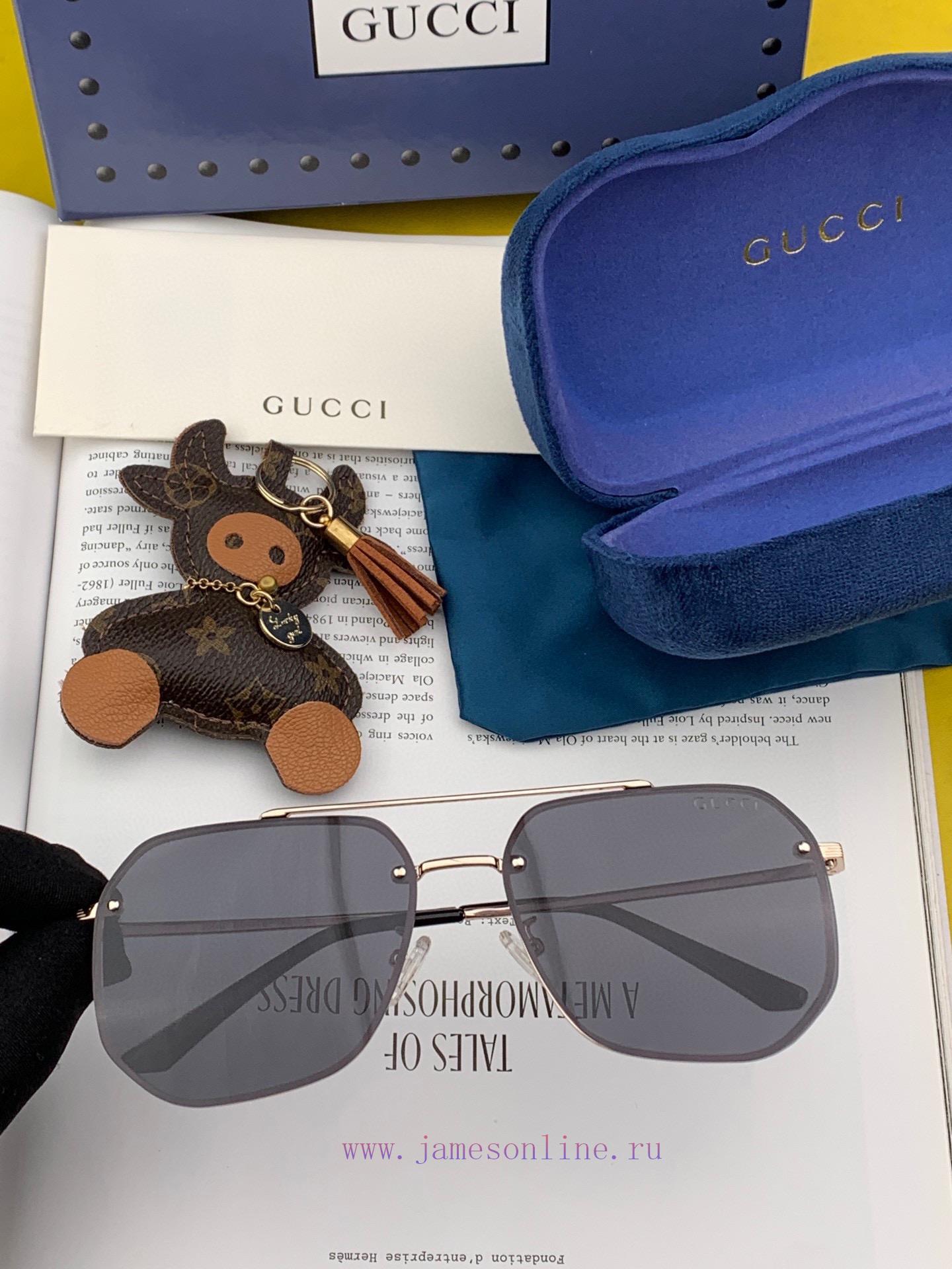 GUCCI official website synchronizes high-quality men's and women's sunglasses, imported Polawzhsoi97 - Image 4