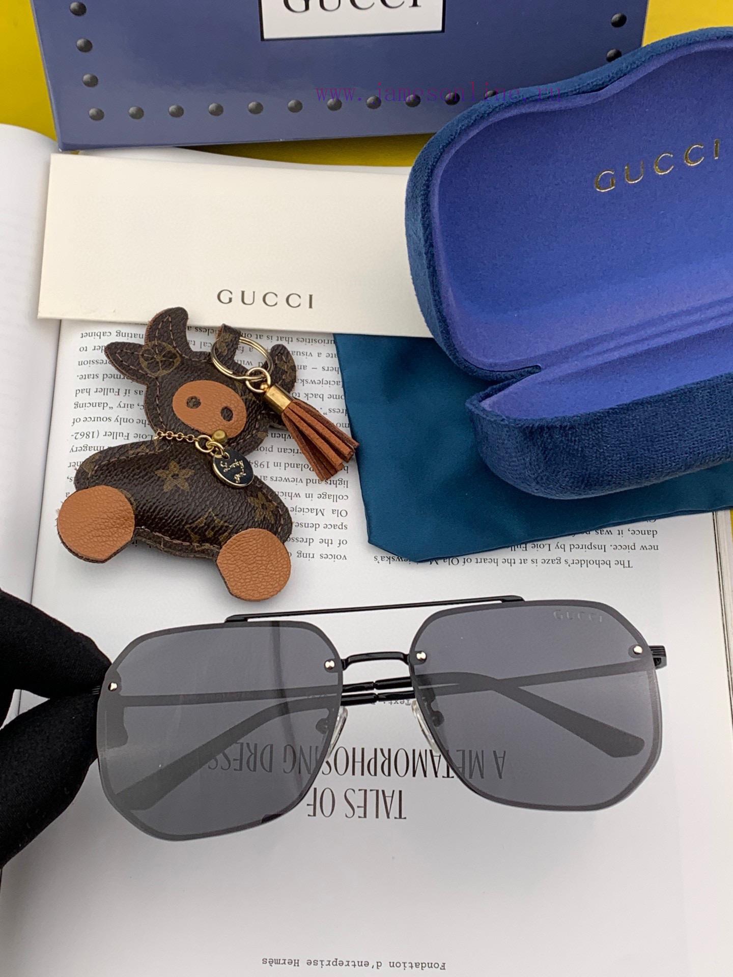 GUCCI official website synchronizes high-quality men's and women's sunglasses, imported Polawzhsoi97 - Image 5