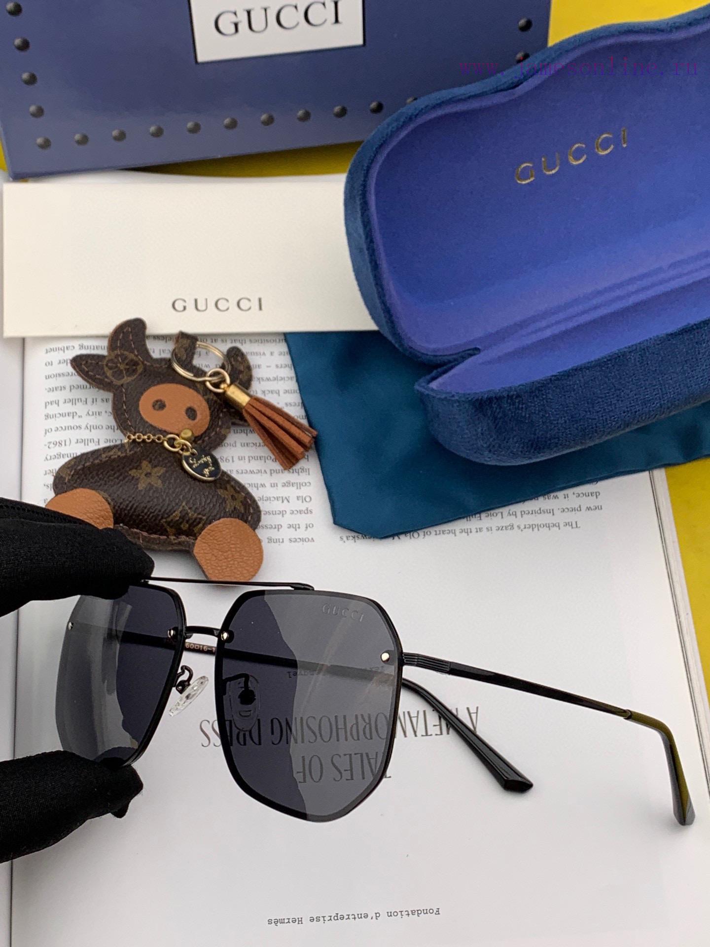 GUCCI official website synchronizes high-quality men's and women's sunglasses, imported Polawzhsoi97 - Image 8