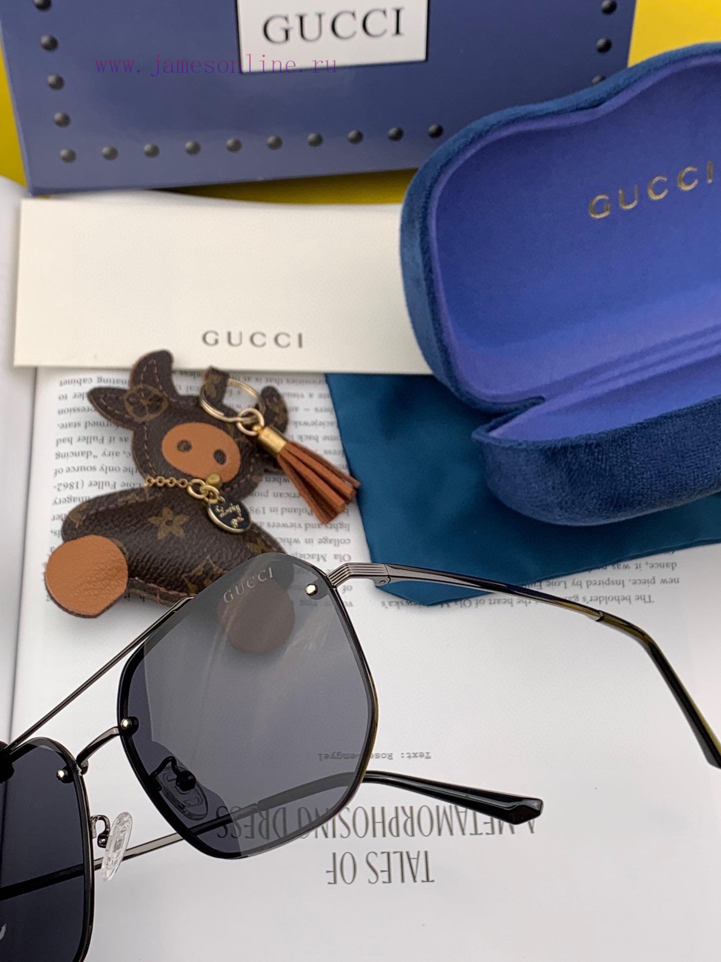 GUCCI official website synchronizes high-quality men's and women's sunglasses, imported Polawzhsoi97 - Image 9
