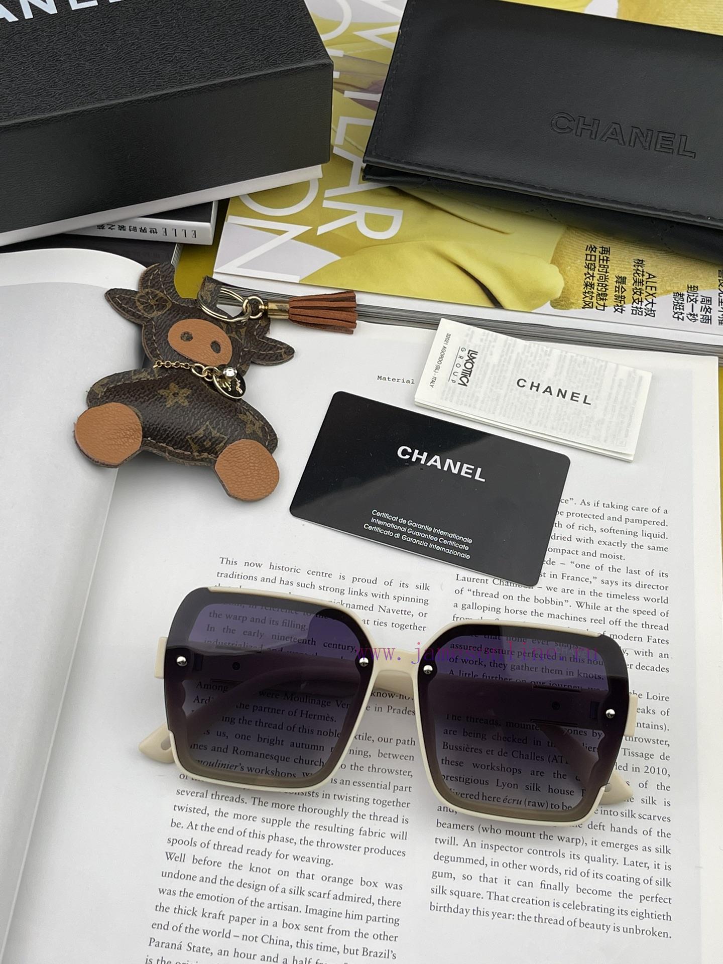 CHANEL 2024 New Trendy Popular Fashion Box Sunglasses Comfortable to Wear Internet Celebrityodmskd4m - Image 4