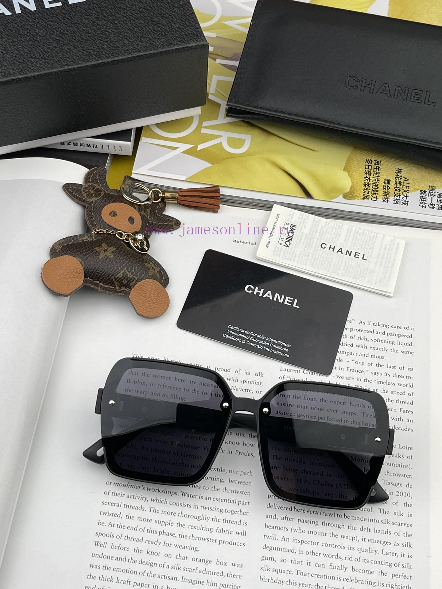 CHANEL 2024 New Trendy Popular Fashion Box Sunglasses Comfortable to Wear Internet Celebrityodmskd4m - Image 5
