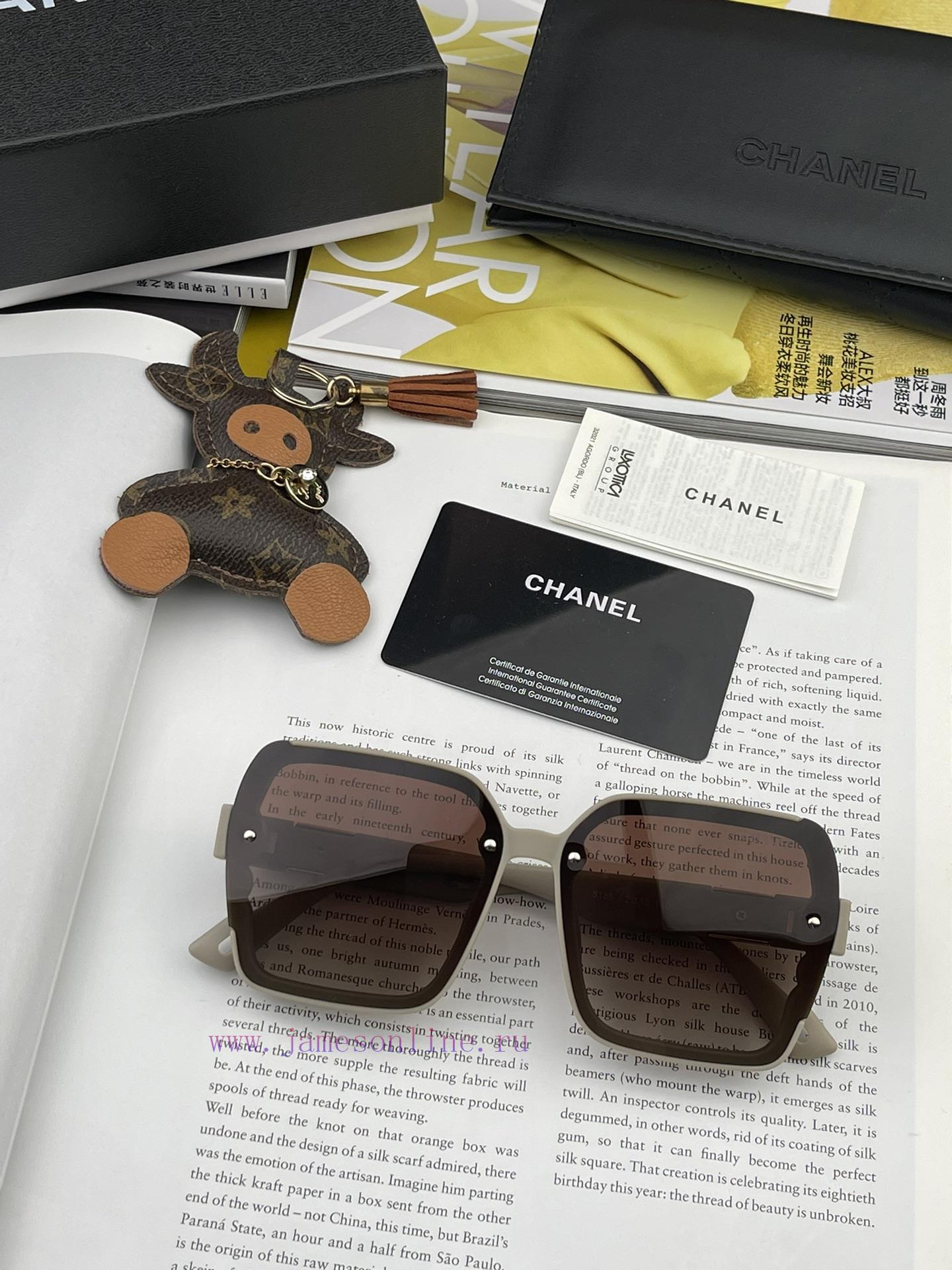 CHANEL 2024 New Trendy Popular Fashion Box Sunglasses Comfortable to Wear Internet Celebrityodmskd4m - Image 6