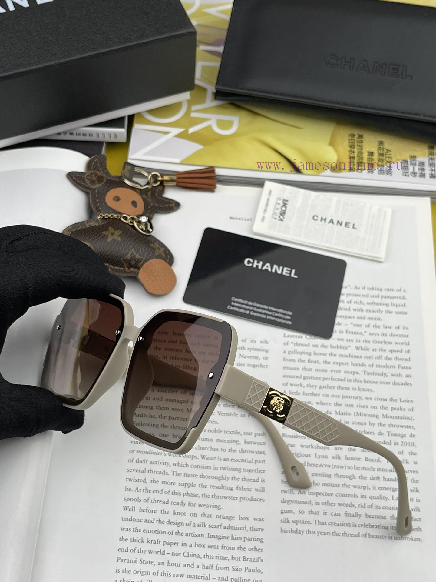CHANEL 2024 New Trendy Popular Fashion Box Sunglasses Comfortable to Wear Internet Celebrityodmskd4m - Image 9