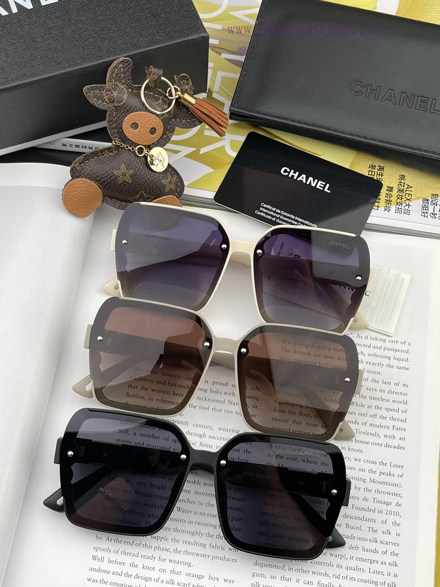 CHANEL 2024 New Trendy Popular Fashion Box Sunglasses Comfortable to Wear Internet Celebrityodmskd4m - Image 10