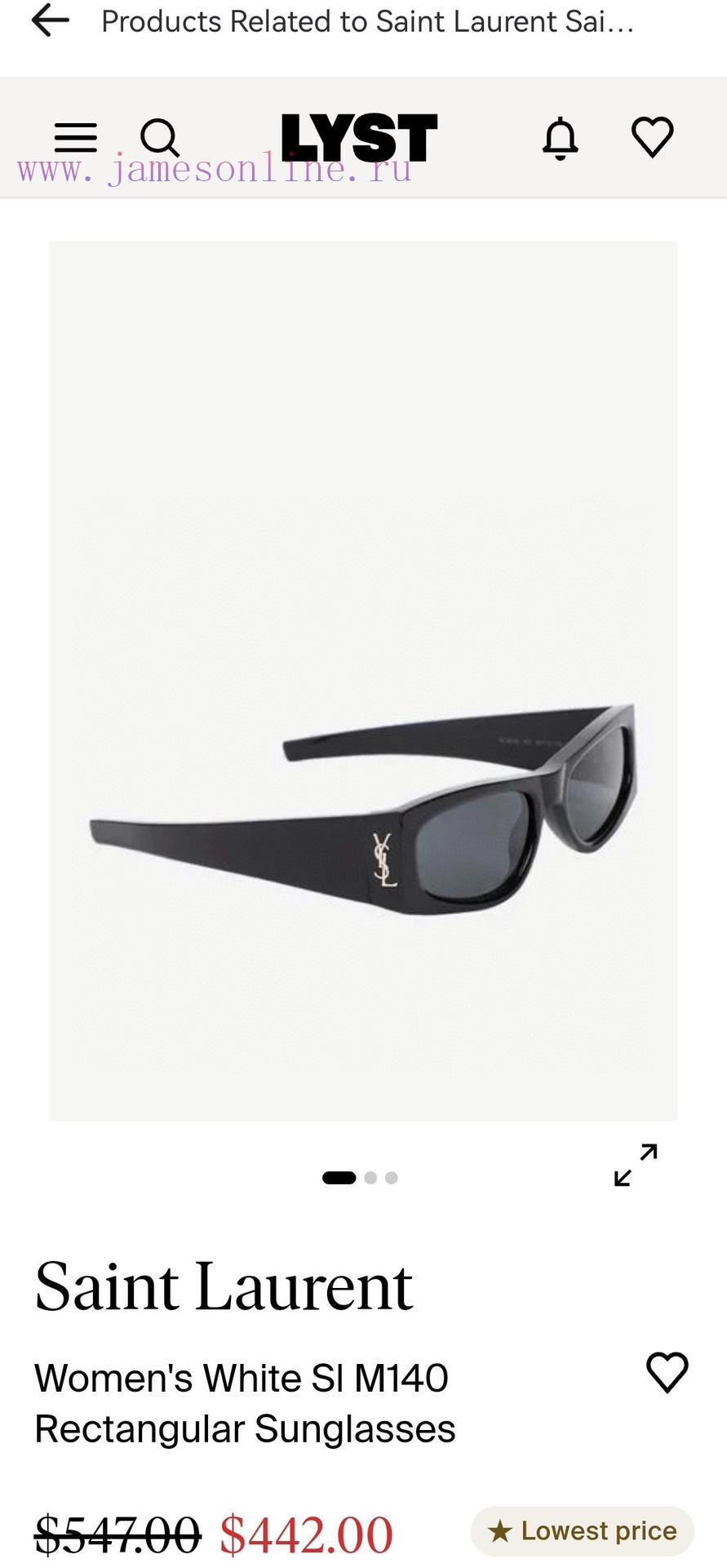 SAINT LAUREN * Saint Laurent brand new sunglasses, MODELSL8191, SIZE58 mouth 19-13597kmn7rn - Image 5