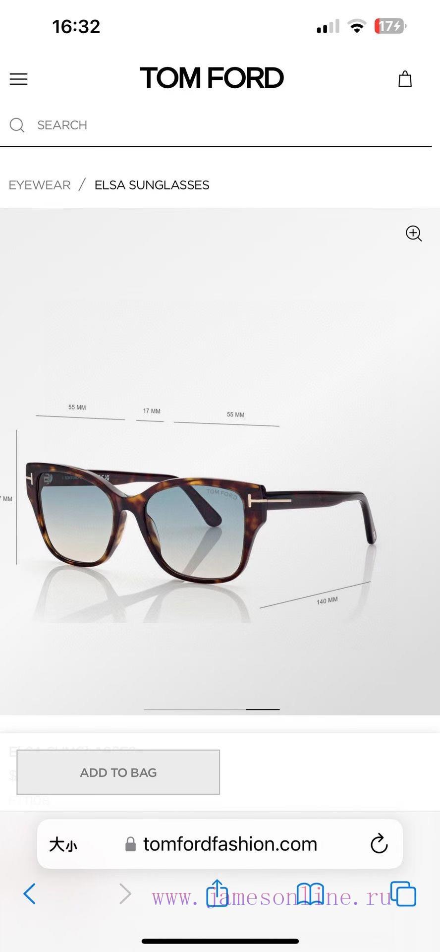 TOM FORD MODELFT1108Size55, mouth 17-140⋆pag57cqb
