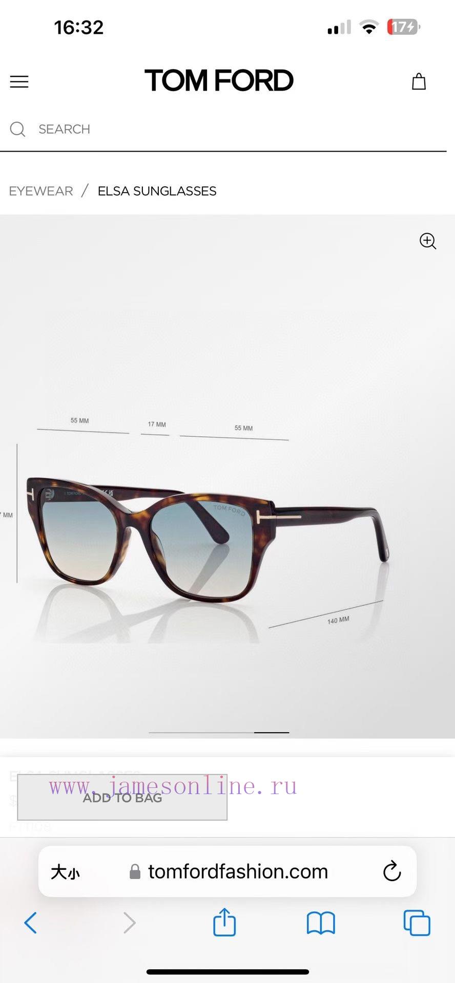 TOM FORD MODELFT1108Size55, mouth 17-140⋆pag57cqb - Image 2