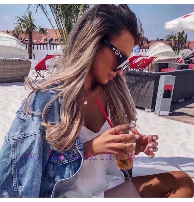 GUCCIGucci synchronized women's sunglasses with large frame, simple and fashionable style, seqfnk6je - Image 2
