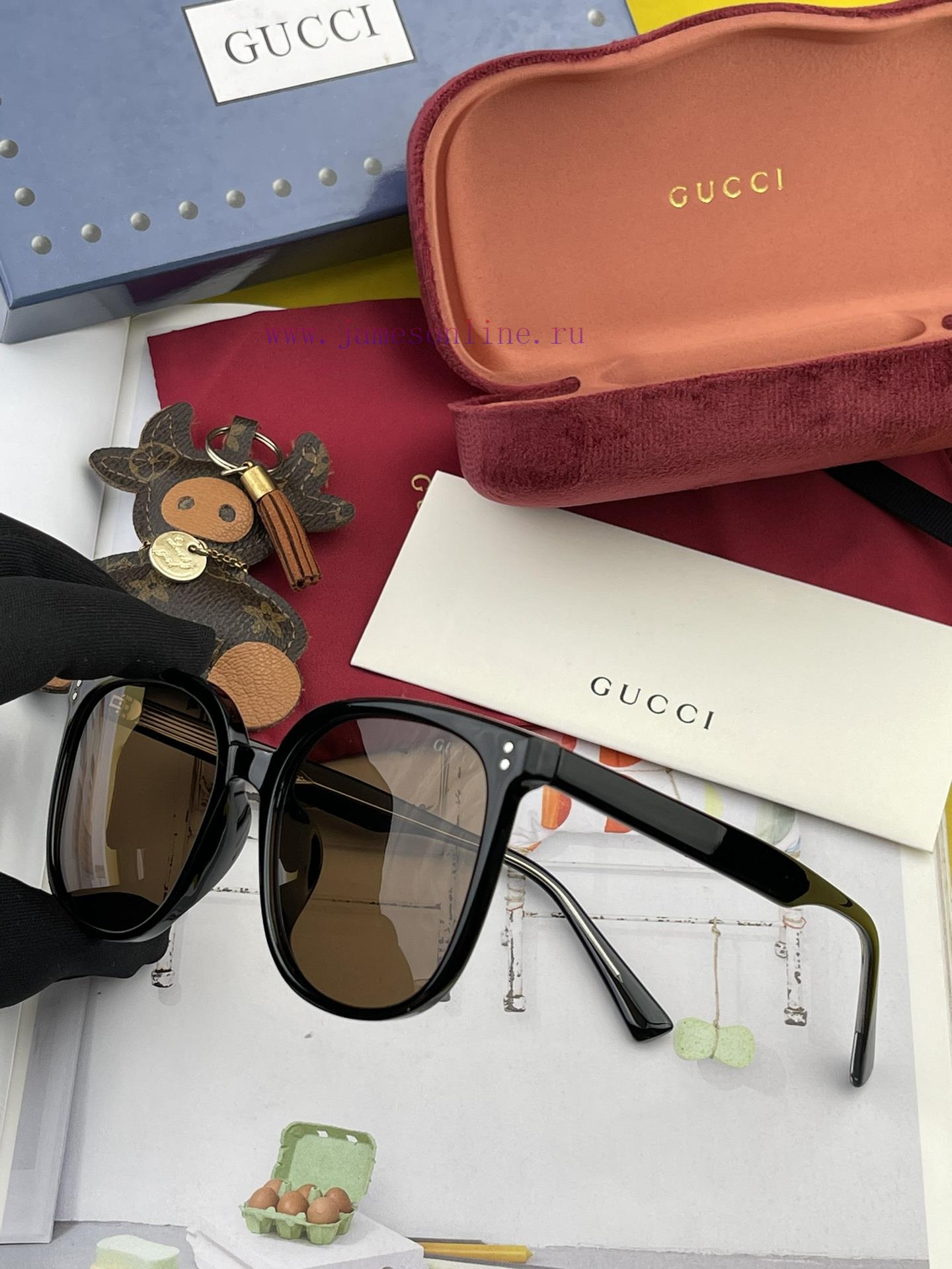 GUCCI GG Round Frame Sunglasses Perfect Quality Unique Design Suitable for Various Face Shapqzpkicci - Image 7