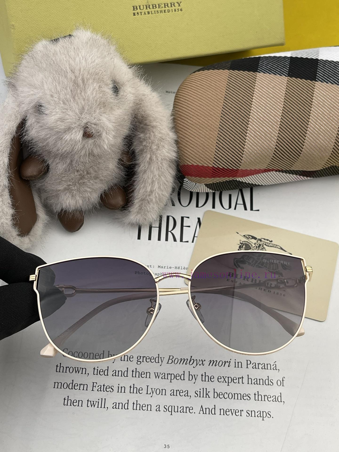 Burberry 2024 Spring New Trendy Popular Fashion Round Frame Polarized Sunglasses High Qualit5lusii6r - Image 6