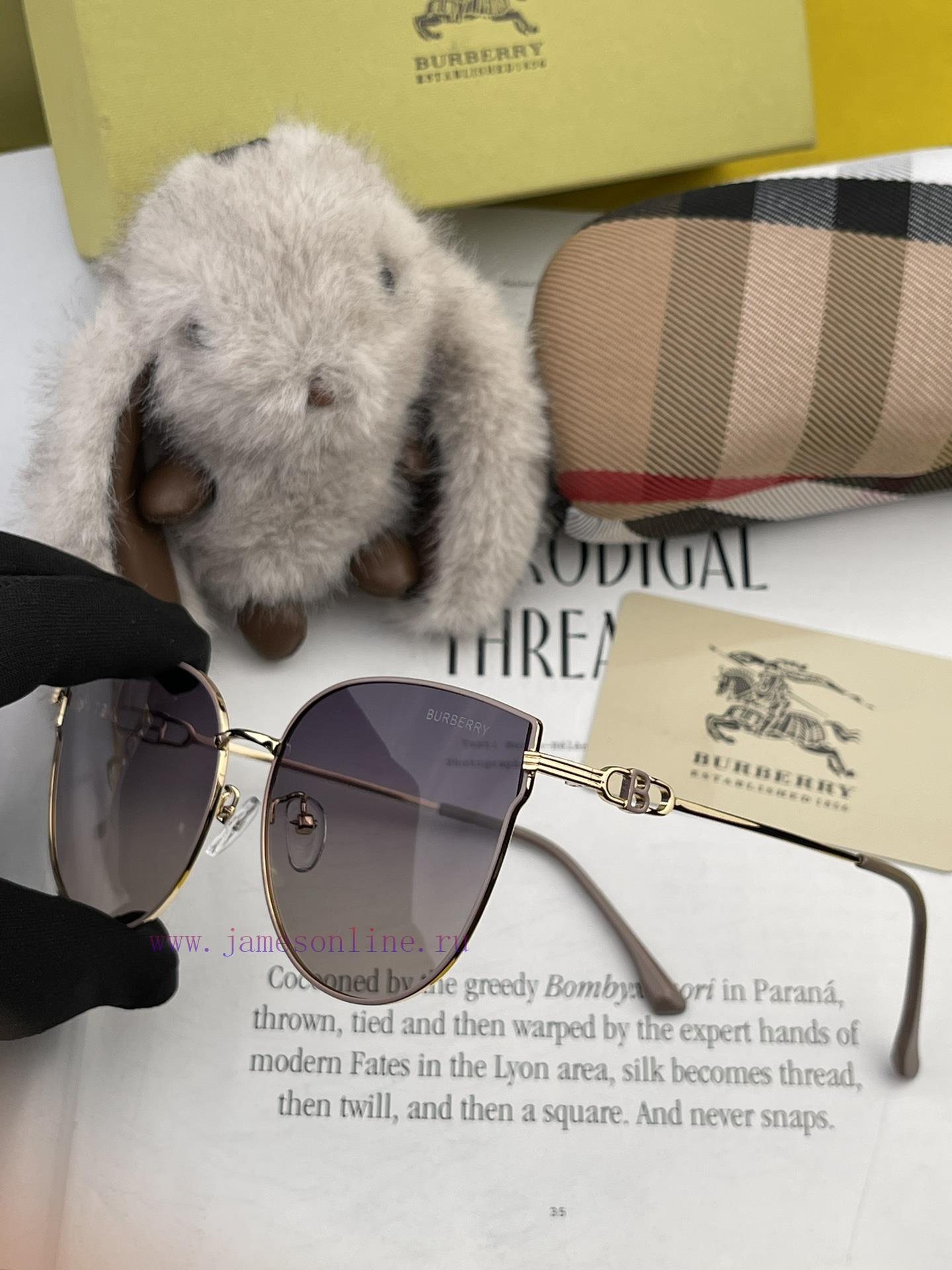 Burberry 2024 Spring New Trendy Popular Fashion Round Frame Polarized Sunglasses High Qualit5lusii6r - Image 7