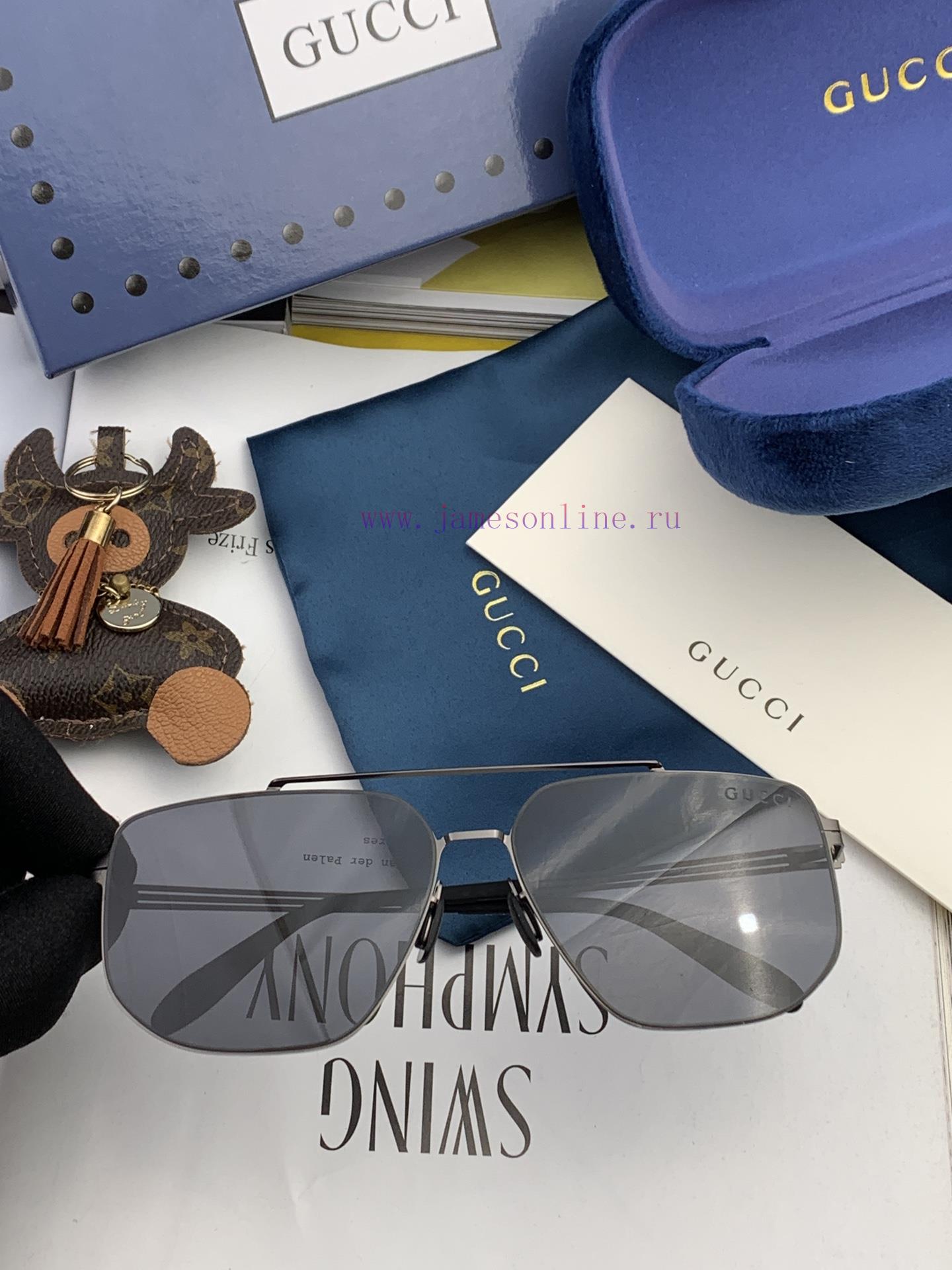 GUCCI 2024 new men's and women's couple sunglasses polygonal sunglasses IP electroplating ne9v2m2adc - Image 6