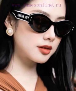 DIOR Cat Eye Fashion Women's SunglassesClassic two-color combination~The front is decorated wilghk1i