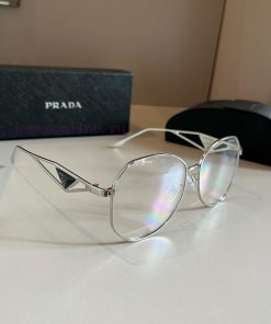 PRADA Sunglasses Sunglasses Pilot Double Beam Toad Mirror Triangle Logo, Men's and Women's Swywomgbo
