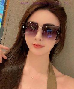 DIOR 2024 New Women's Box Sunglasses Driving Sunglasses New Metal Frameless Sunglasses Fashiqgfukptx