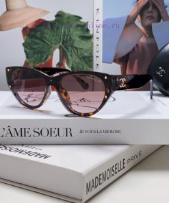 Chanel 24SS new oval shaped style with a dual C letter design on both sides, women's sunglaszakp0d81
